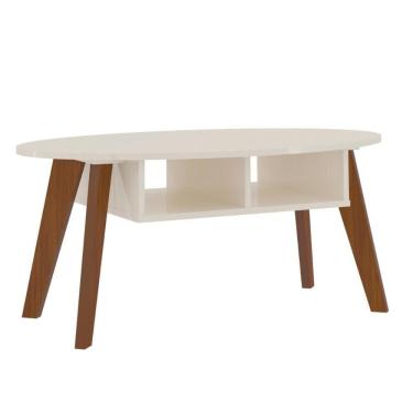 Imagem de Mesa De Centro Retrô 2 Nichos Astorga Off White Cedro