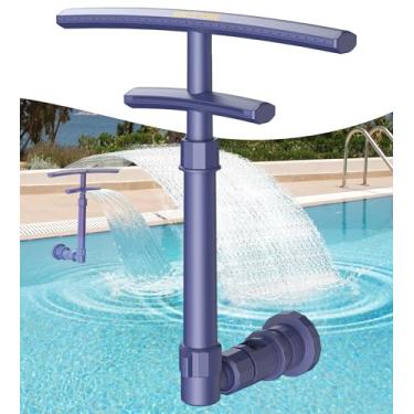 Imagem de SINCETORE Fonte de piscina para piscinas acima e subterrâneas, aerador de cascata com spray duplo 2 em 1, fonte de irrigação de piscina ajustável, refrigerador de piscina, acessórios de piscina acima