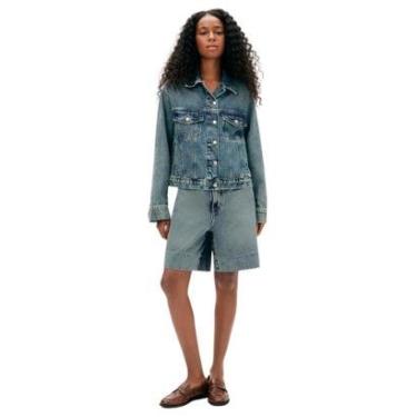 Imagem de Jaqueta Hering Azul Jeans Feminina Regular-Feminino