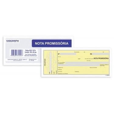 Imagem de Bloco sidgraph nota promissória 50 fls 208x86 - pt c/ 20