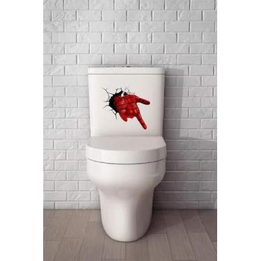 Imagem de Adesivo Para Vaso Sanitário Mão Homem Aranha - Lojinha Da Luc Adesivos