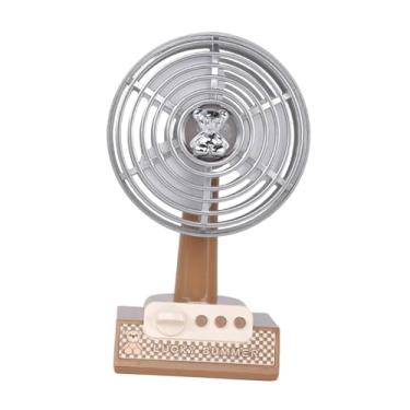 Imagem de Ｂｅｓｇａ Ventilador de mesa portátil de 3 velocidades, design, ventilador de refrigeração pessoal, recarregável por USB, para casa, carro, acampamento, Marrom