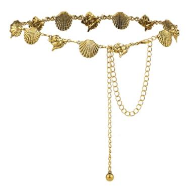 Imagem de Luvatar Fashion Cinto de Corrente de Metal Blusa Vestido Suéter Cinto de Corrente.., Golden-s97, Mediun