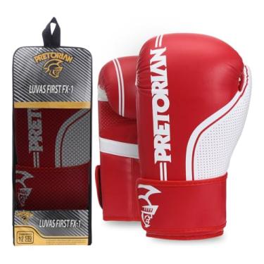 Imagem de Luva de Boxe e Muay Thai First FX1 Pretorian Vermelho/Branco 12 Oz