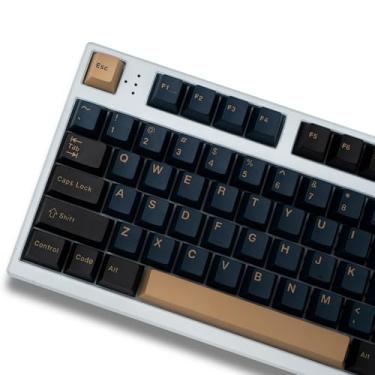 Imagem de mintcaps Teclas de teclado, 164 teclas, conjunto de teclas Samurai azuis, perfil cereja, teclas personalizadas para teclados mecânicos Cherry Gateron MX Switchs