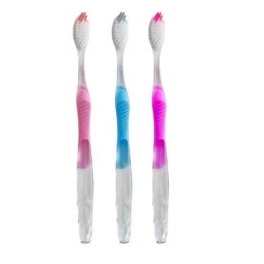 Imagem de Kit 3 Escovas De Dente Cabeça Estreita Cerdas Médias Klin, Colorido