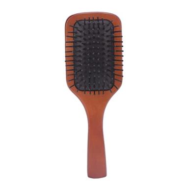 Imagem de OKJHFD Paddle Hair Brush Wooden Handle Easy Detangling Scalp Massage Hair Brush Comb for All Hair Types Wooden Hair Brush Paddle Comb.