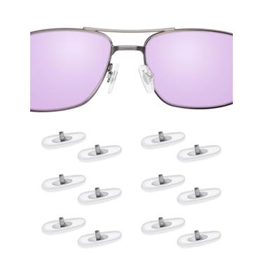 Imagem de Handwith 6 pares de almofadas de nariz de silicone macio para óculos Ray-Ban RB3604/RB4264/RB3539, kit de substituição de protetor de nariz para óculos antiderrapante com encaixe confortável