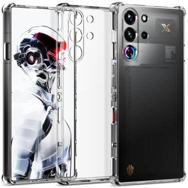 Imagem de CASEVASN Compatível com ZTE Nubia Red Magic 10 Pro/10 Pro+/10S Pro/10S Pro, ultra [fina] TPU transparente flexível [resistente a arranhões] capa protetora de silicone de borracha gel (transparente)