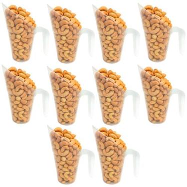 Imagem de Kit 10 conchas plásticas para cereais, castanhas, temperos - 300ml - E