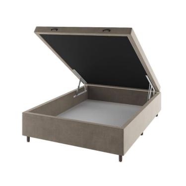 Imagem de Base Box Bau Casal Cairo (43x138x188cm) Perola - Casa Giulia