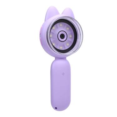 Imagem de Bewinner Microscópio Digital Tela Colorida HD de 2 Polegadas, Lupa Portátil Com 8 Luzes LED e Zoom 4x, Ferramenta de Ciência Portátil Recarregável 5 Construída Em Jogos (Roxo)