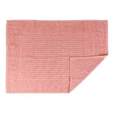 Imagem de Toalha de Piso Atlântica Basic Antiderrapante - 100% Algodão, Rosa Rom