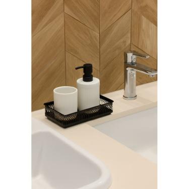 Imagem de Bandeja Italiana Black Retangular 24x13x5cm - Jolitex MEK - Preta