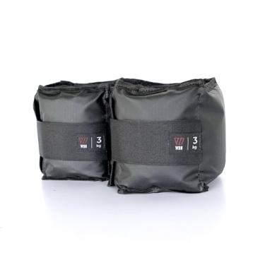 Imagem de Par Caneleira Tornozeleira de Peso 3 kg WON Preto Fitness Academia Musculação Treino