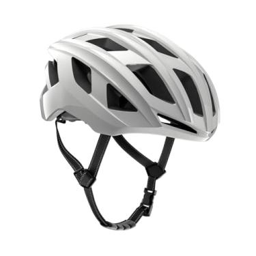 Imagem de YIJU Capacete de bicicleta portátil com alça ajustável para adultos, acessórios de ciclismo, capacete de bicicleta para deslocamento diário, atividades ao, White M