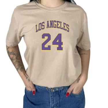 Imagem de Camiseta T-shirt Feminina Los Angeles Elegante Estampada Chique - Mill