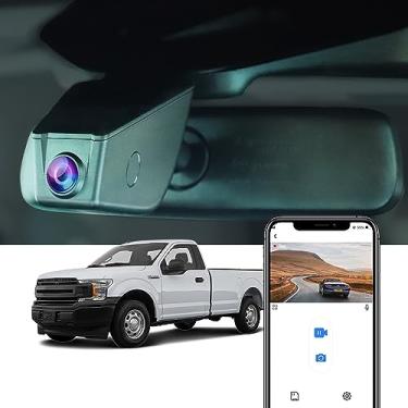 Imagem de Fitcamx Câmera de painel 4K adequada para Ford F150 2013-2020 (HD2-6275, sem parafuso atrás da capa), estilo OEM integrado, vídeo UHD 2160P, gravação em loop, WiFi e aplicativo, G-sensor, Plug & Play