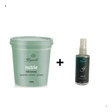 Imagem de Glynett Máscara Nutrie 1kg + Reparador Pontas Silicol 60ml