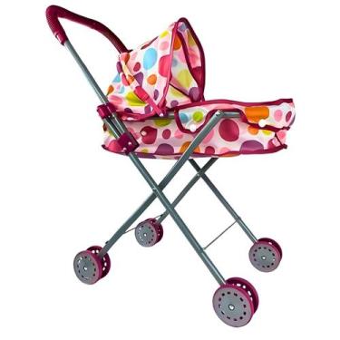 Imagem de Carrinho De Boneca Bebe Reborn Berço Brinquedo Menina Grande - Castela