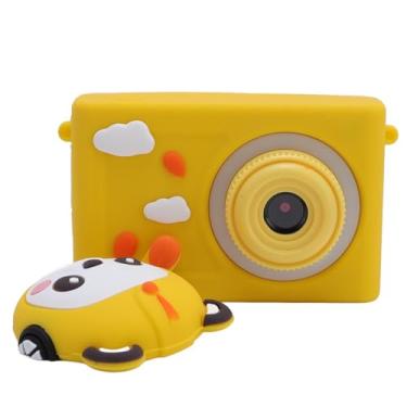 Imagem de ASHATA Câmera Digital Fofa para Crianças, 1080p HD Dual Camera Camera Camer Auto Focus, 8x Digital Zoom, Built In Music Sticker Filter LED Light Light, para Meninos Meninas Estudantes (Amarelo)