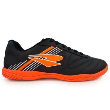 Imagem de Chuteira Dray Indoor 0323 39/43, Preto, Laranja, 40