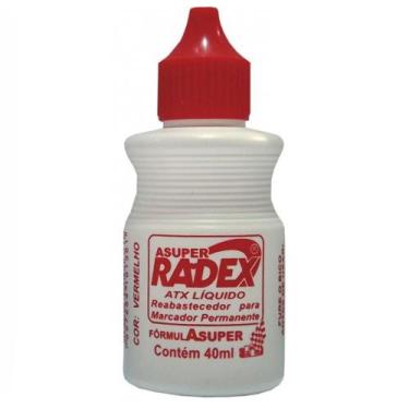 Imagem de Reabastecedor pincel atômico 40ml vermelho Radex
