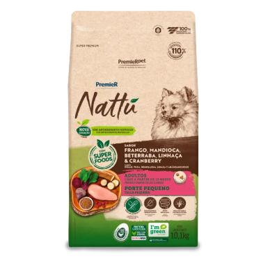Imagem de Ração Premier Nattu Cães Adultos Porte Pequeno Mandioca 10,1Kg