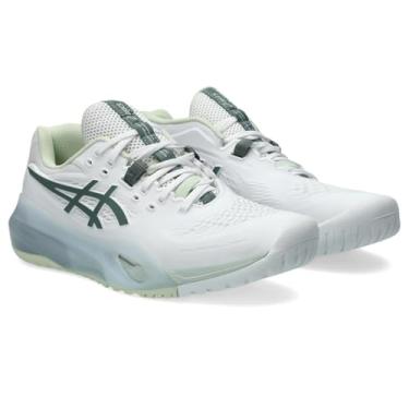 Imagem de Tenis ASICS Gel-Resolution X AllCourt Feminino Branco e Monumento Azul (BR, Adulto, Numérico, 35)