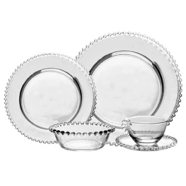 Imagem de Jogo de Pratos Aparelho de Jantar Cristal Pearl 20 Peças