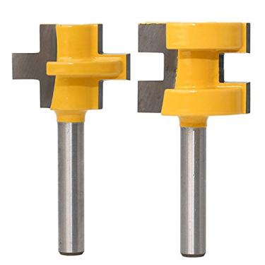 Imagem de Yakamoz 0.6cm Shank Set of 2 Pieces Matched Tongue Groove Router Bit Set Woodworking Tool Carbide Milling Cutter