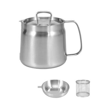 Imagem de Pote De Filtro De Óleo Em Aço Inoxidável 2L Com Cesto De Malha Fina Pa