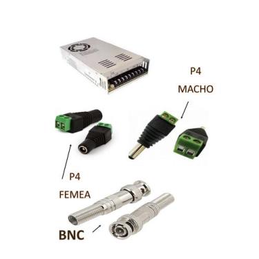 Imagem de Fonte Chaveada 12v 20a 240w c/. 30 Conectores Bnc, P4 - new line cable