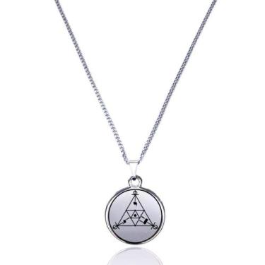 Imagem de Colar Medalha Scap Cabalístico Proteção Placa Radiônica - Balaio de Sa