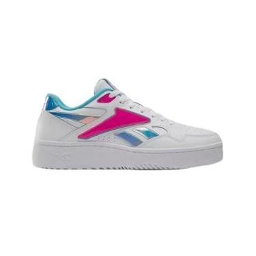 Imagem de Reebok Tênis unissex adulto ATR Chill, Calçado branco/ciano arrojado/rosa laser, 9.5 Women/8 Men