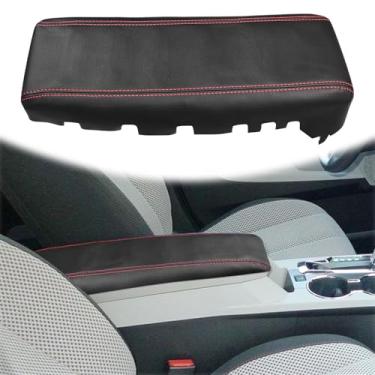 Imagem de QianBao Capa de reposição para console central de couro DIY para Chevy Equinox & GMC Terrain 2010-2017, capa de apoio de braço com ajuste original, proteção antiarranhões