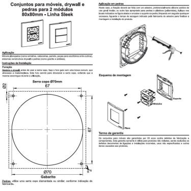 Imagem de 03 Tomada Dupla Móveis Margirius 20A + Interruptor Preta