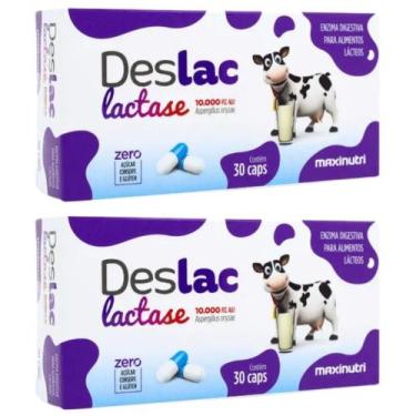 Imagem de KIT 2X DESLAC Lactase 10.000 FCC 30 cápsulas - Maxinutri