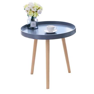 Imagem de Mesa de centro de design simples, combinação simples, mesa de chá, mesa de coquetel, sofá, mesa lateral, sala de estar, quarto, varanda, pequena mesa lateral de café, branca, cinza minimalista para