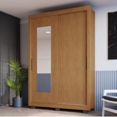 Imagem de Guarda Roupa Solteiro com Espelho 2 Portas de Correr e Pés Turquia Fai