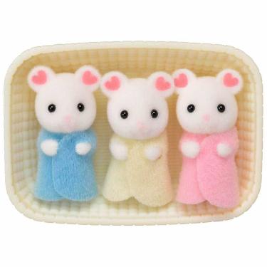 Imagem de Figuras - Sylvanian Families - Trigêmeos Ratos Marshmallow - Epoch Magia