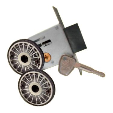 Imagem de Trava de Segurança Dupla Redonda Zamac Latão Oxidado em Blister F2000 - 025533 - ALIANÇA