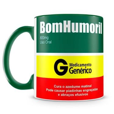 Imagem de Caneca Divertida Remédio BomHumoril - 325ml - Amo Canecas