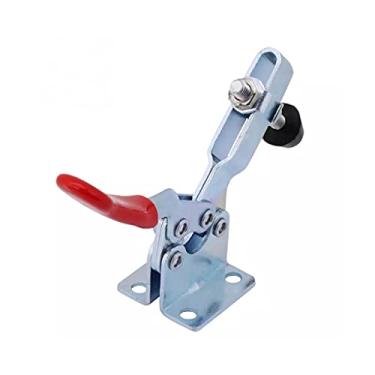 Imagem de 4 peças de grampo horizontal de metal de liberação rápida para fixação de peças de trabalho 90 kg push pull antiderrapante clipe de fixação ferramenta manual