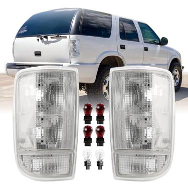 Imagem de Lanterna traseira USR 95-04 Blazer – Conjunto de lâmpadas traseiras de halogêneo traseiro (esquerda + direita) compatível com Chevrolet S-10 Blazer SUV/Chevy 1995-2004 todos os modelos/GMC Jimmy