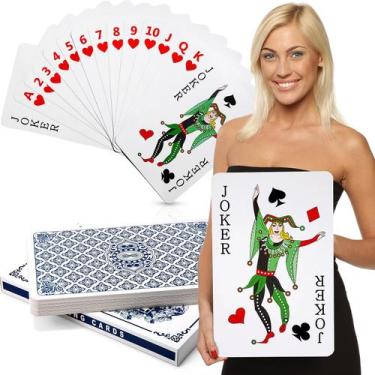 Imagem de Cartões de baralho Cholemy Jumbo Giant Deck 11x17in com impressão gran