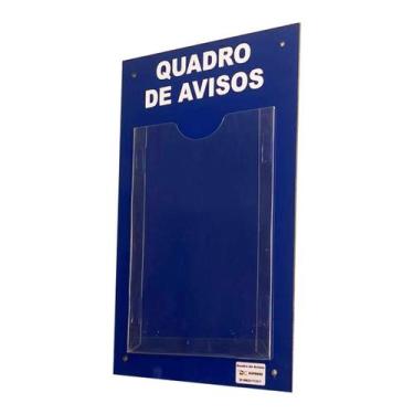 Imagem de Quadro De Aviso Gestão Á Vista 1 Display A4 ACM Azul - DC Express