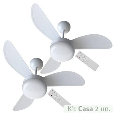 Imagem de Kit Ventilador de Teto Ventisol Fênix Inverter Branco Controle Remoto 