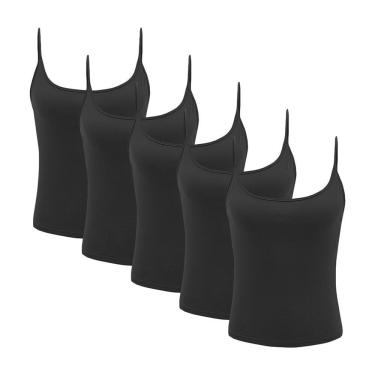 Imagem de Kit Atacado 5 Regatas de Alcinha PMC Básica Feminina