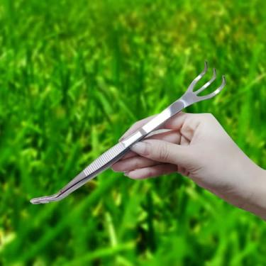 Imagem de Pinça de ancinho 2 em 1 Bonsai e Ferramenta de Jardinagem Aço Raiz